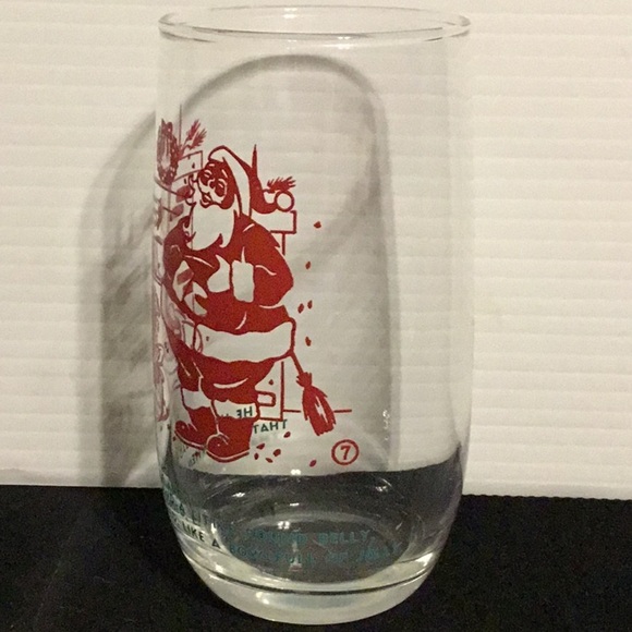 Vintage Red Santa ‘Twas the Night Before Christmas Glasses 1950s Sealtest Promo - Picture 4 of 13